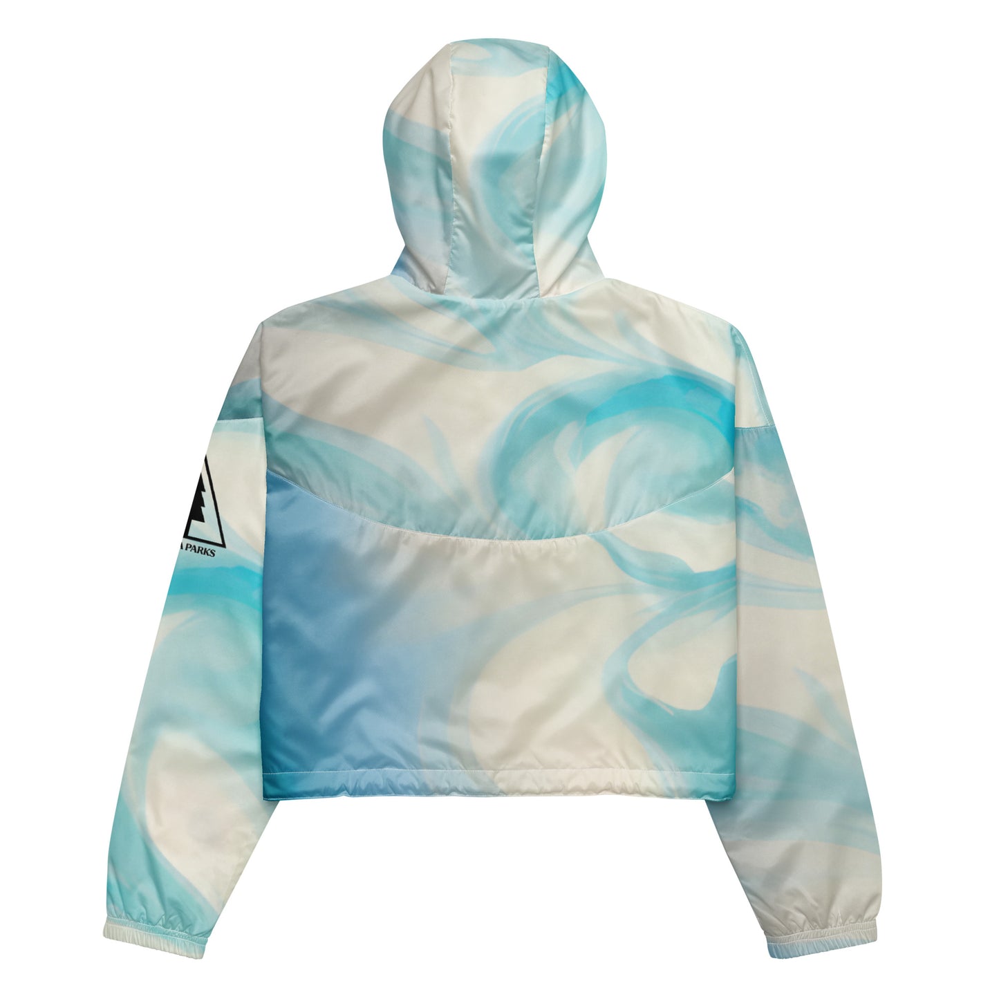 Birdseye White Sands National Park All Over Printed Cropped Windbreaker