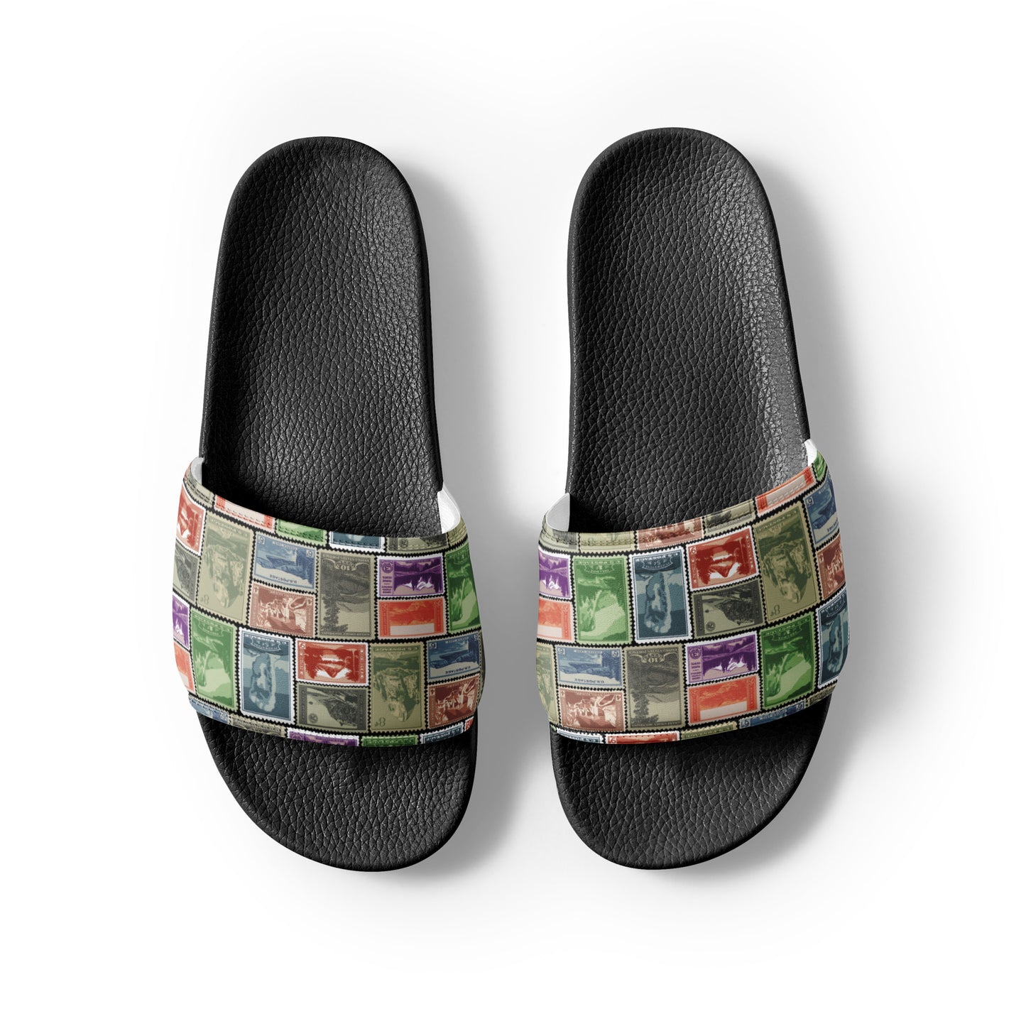 National Park Vintage Postage Stamps Men’s Slides