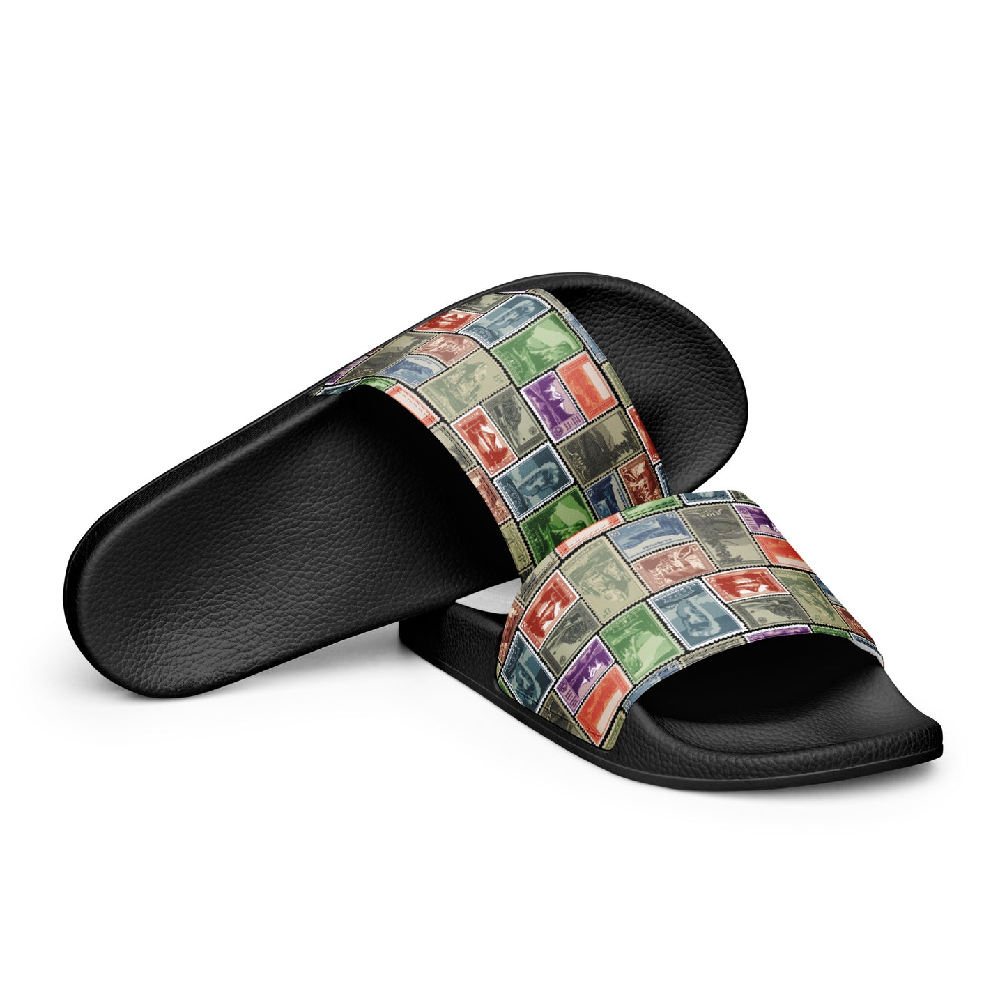 National Park Vintage Postage Stamps Men’s Slides