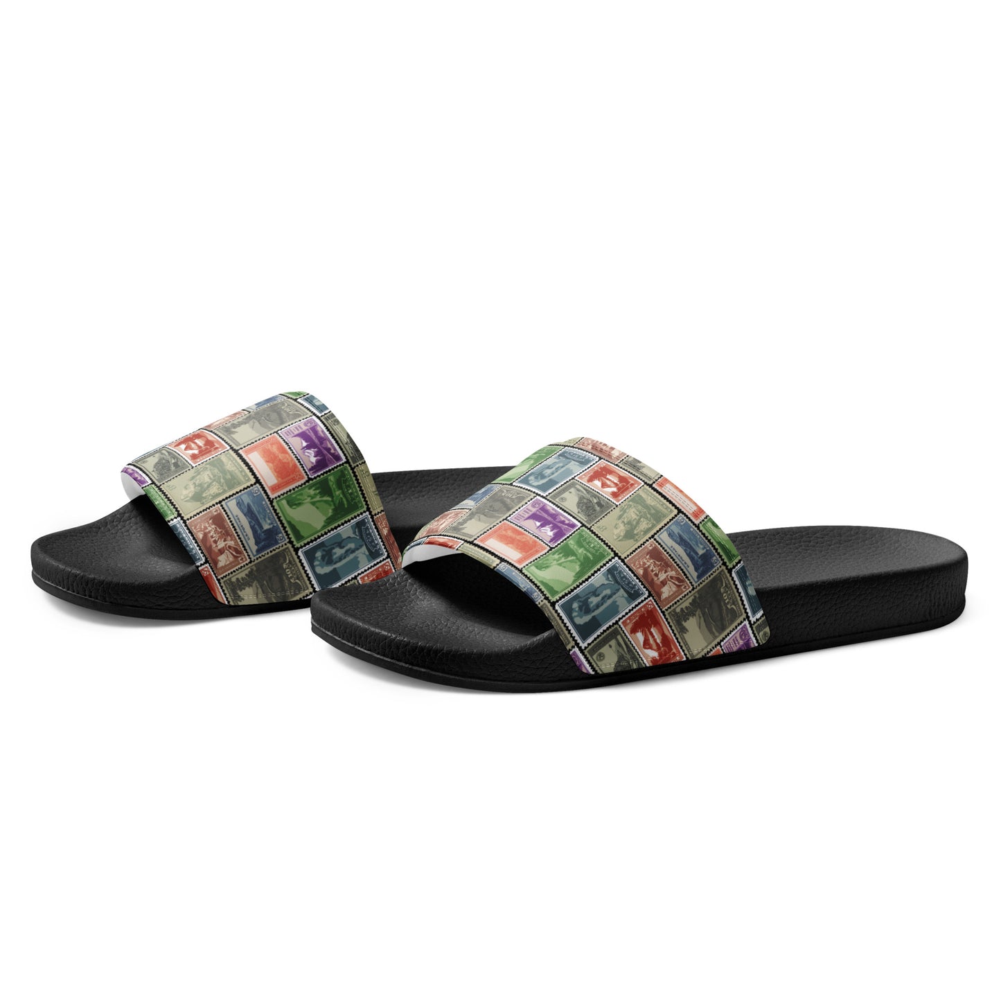 National Park Vintage Postage Stamps Men’s Slides