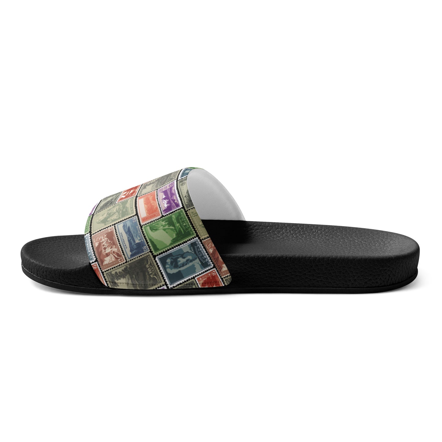 National Park Vintage Postage Stamps Men’s Slides