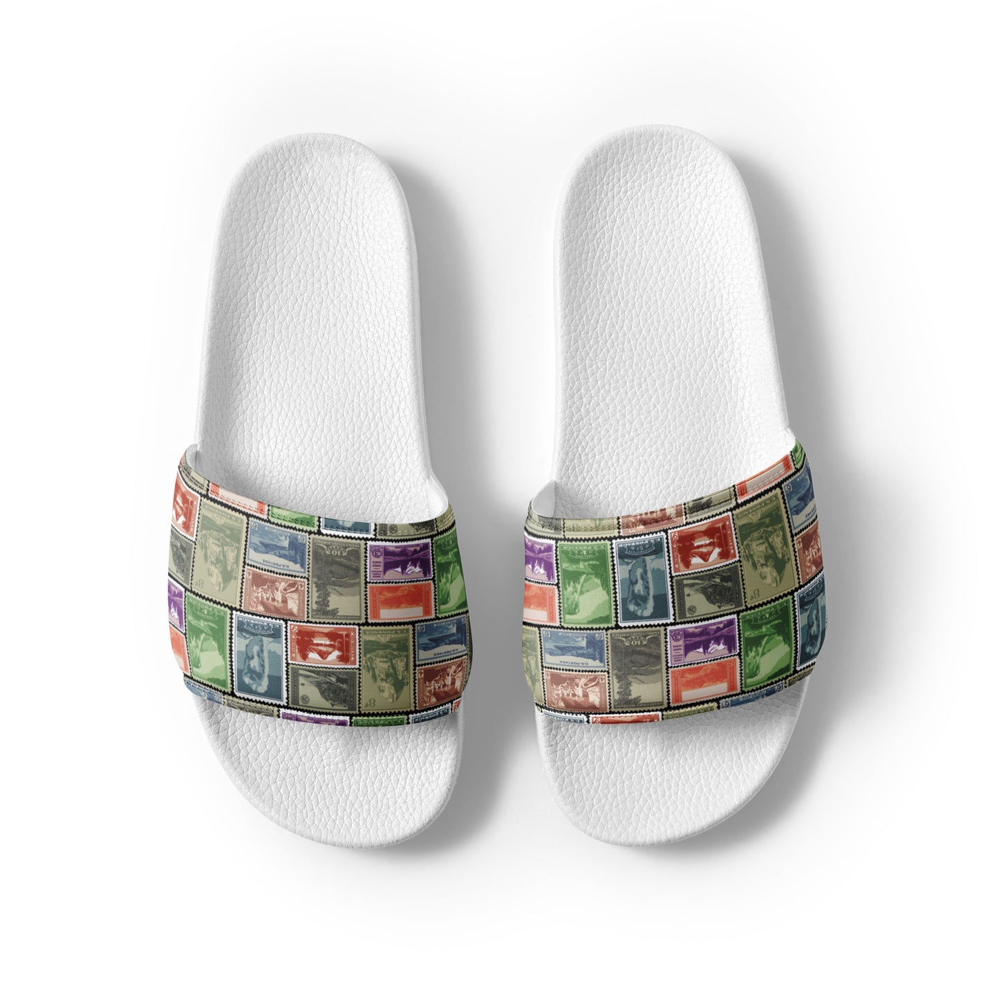National Park Vintage Postage Stamps Men’s Slides