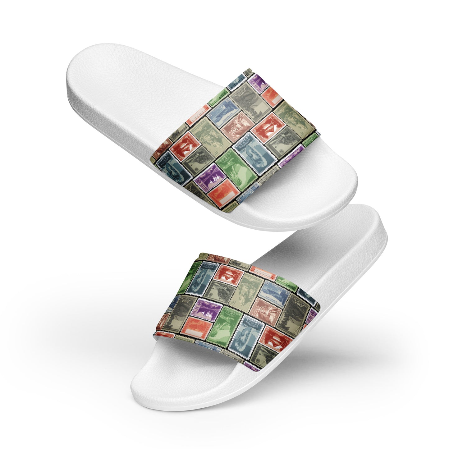 National Park Vintage Postage Stamps Men’s Slides