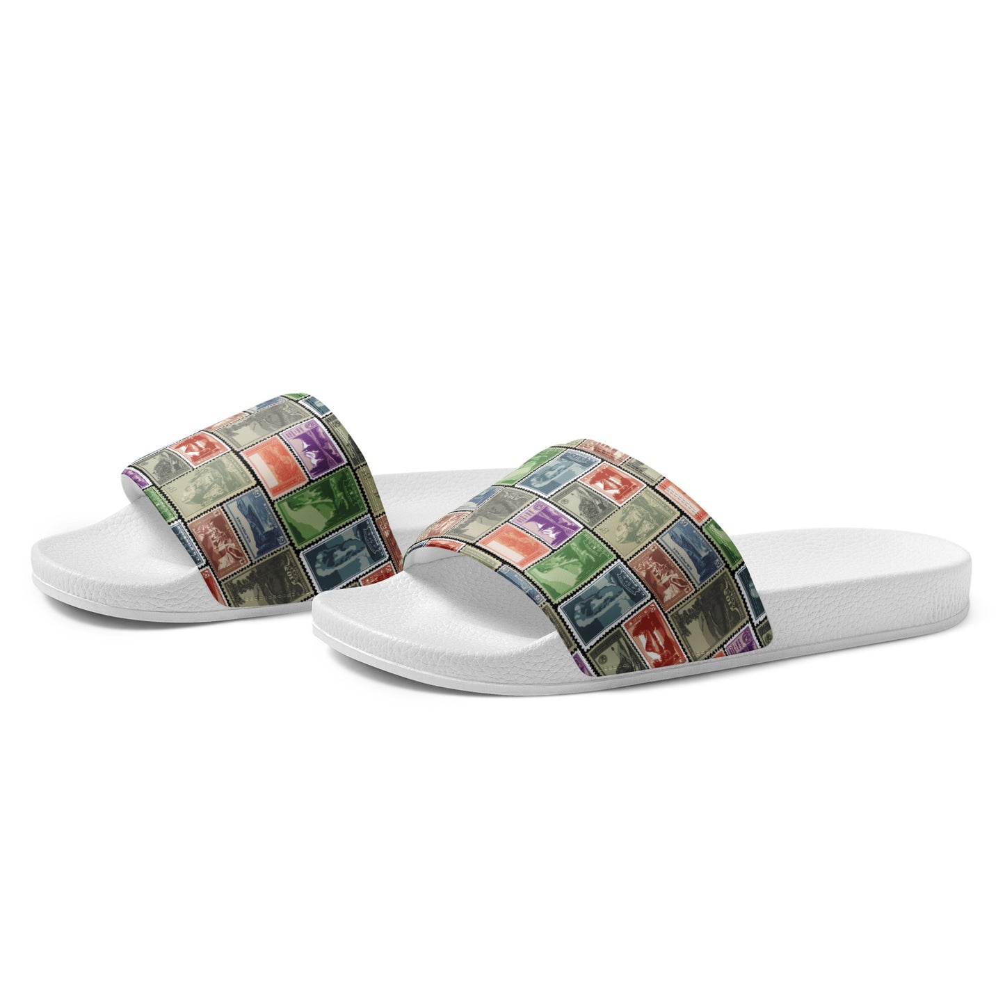 National Park Vintage Postage Stamps Men’s Slides