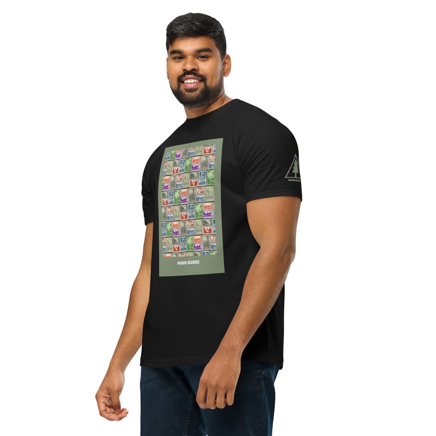 National Park Vintage Post Stamp Organic Cotton Unisex T-Shirt