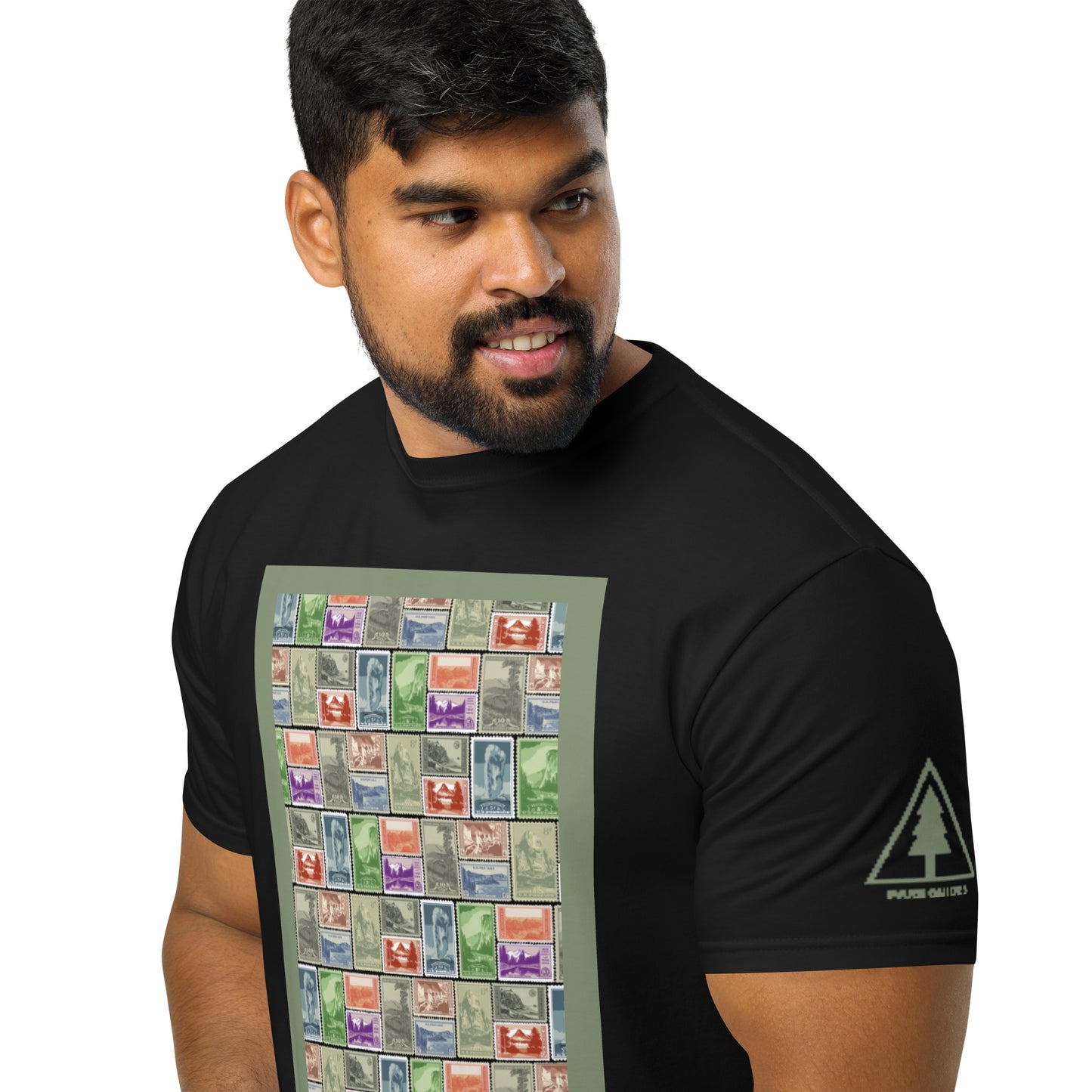 National Park Vintage Post Stamp Organic Cotton Unisex T-Shirt