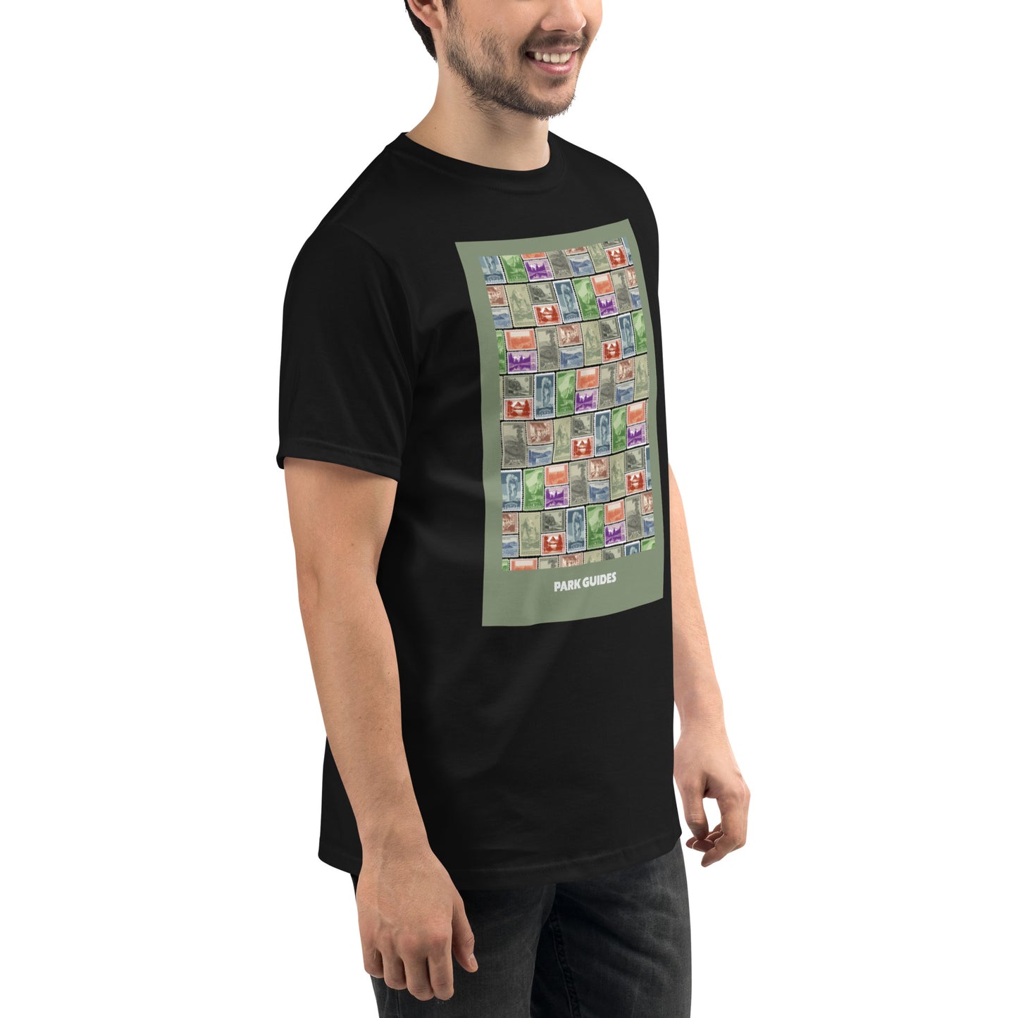 National Park Vintage Post Stamp Organic Cotton Unisex T-Shirt