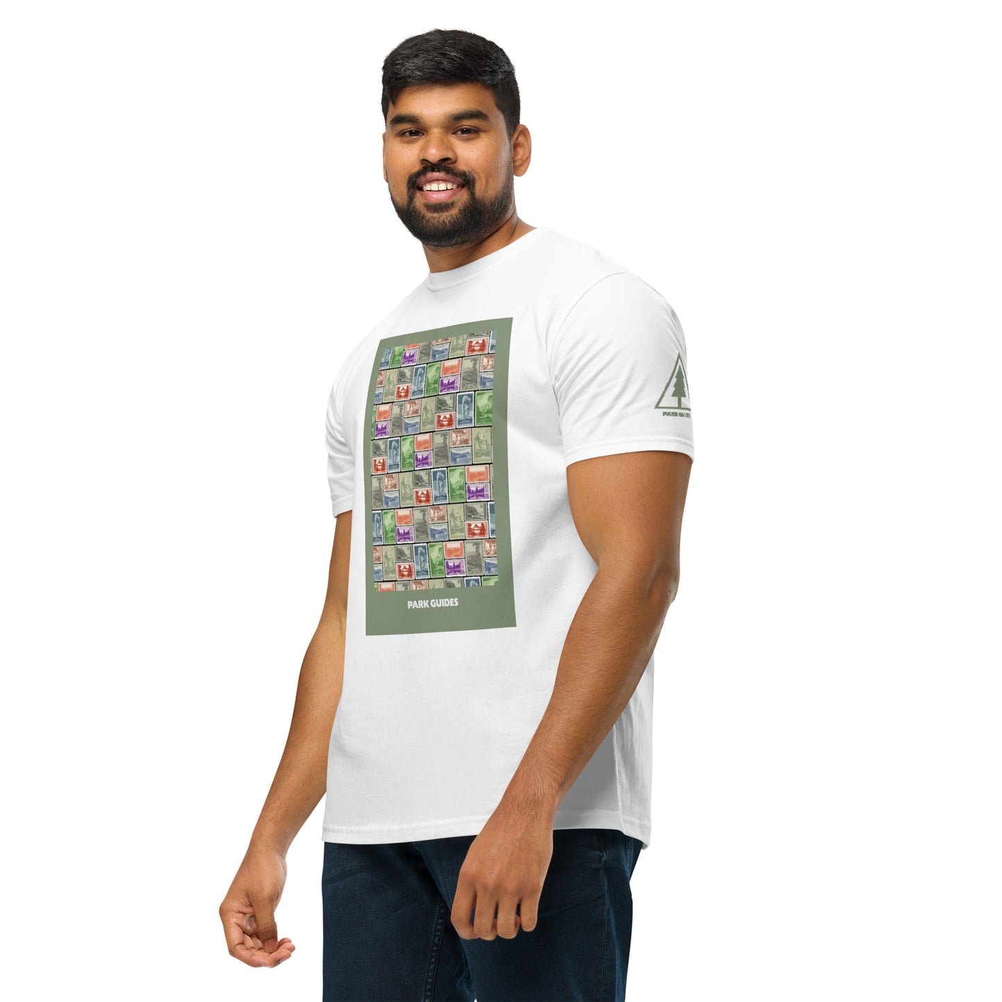 National Park Vintage Post Stamp Organic Cotton Unisex T-Shirt