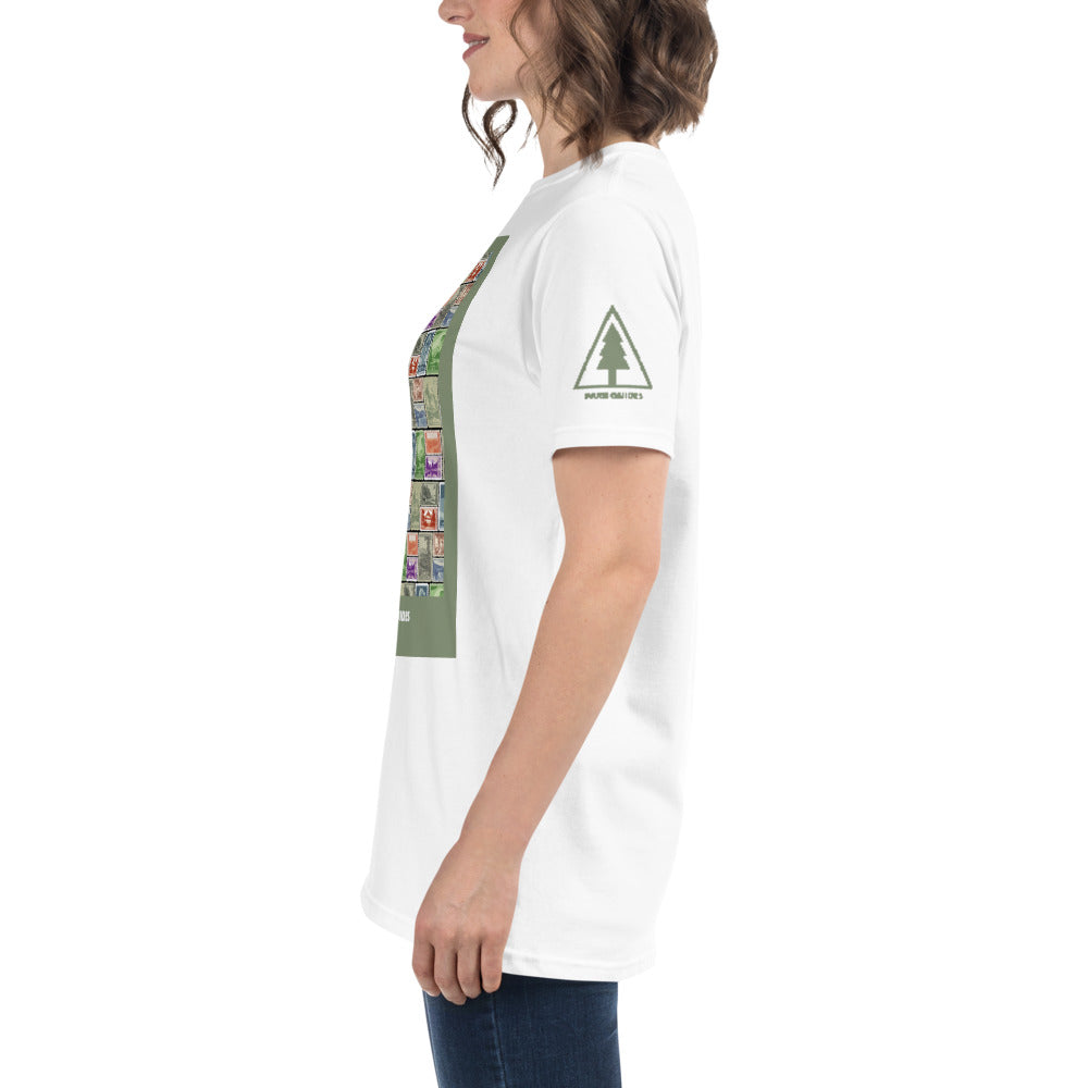 National Park Vintage Post Stamp Organic Cotton Unisex T-Shirt