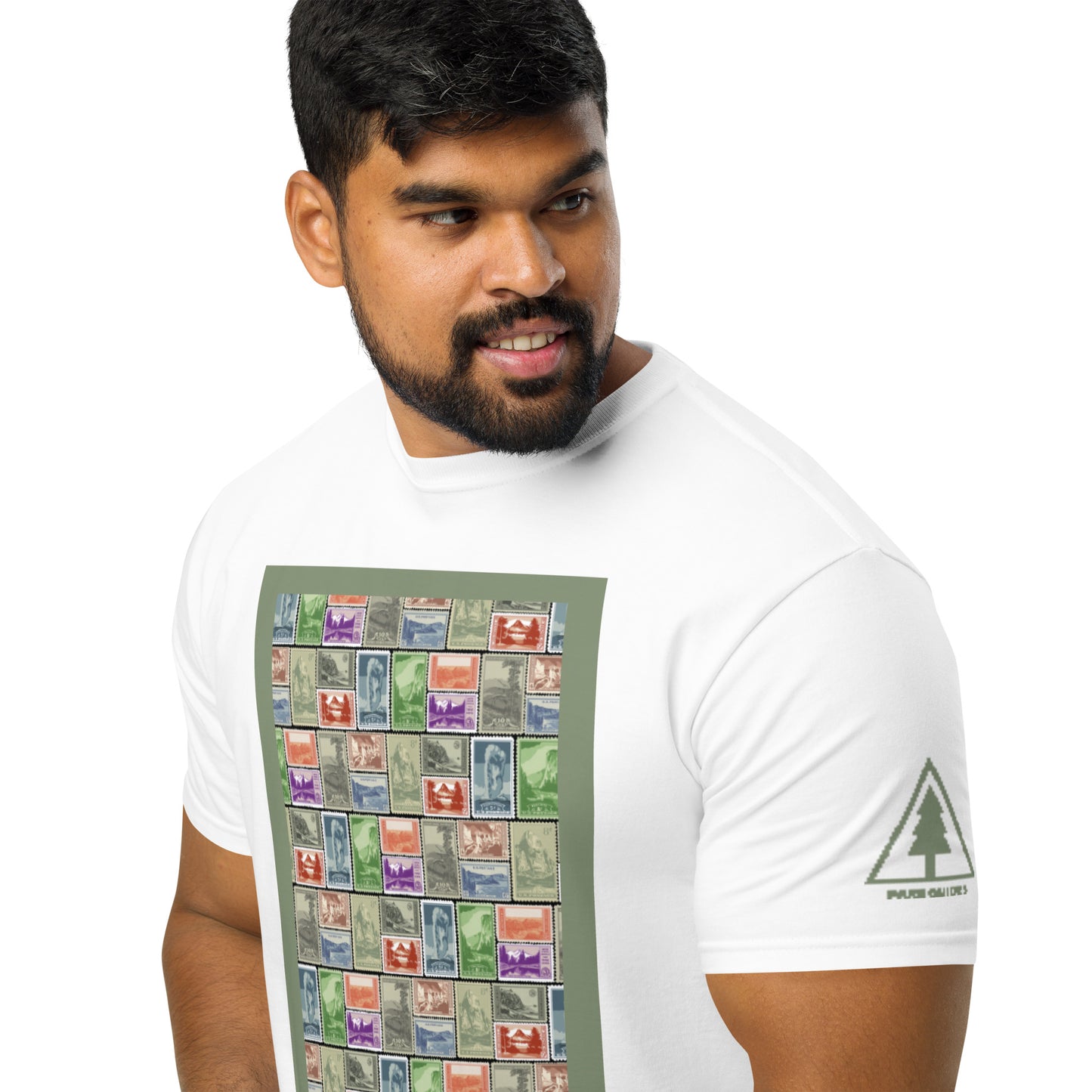 National Park Vintage Post Stamp Organic Cotton Unisex T-Shirt