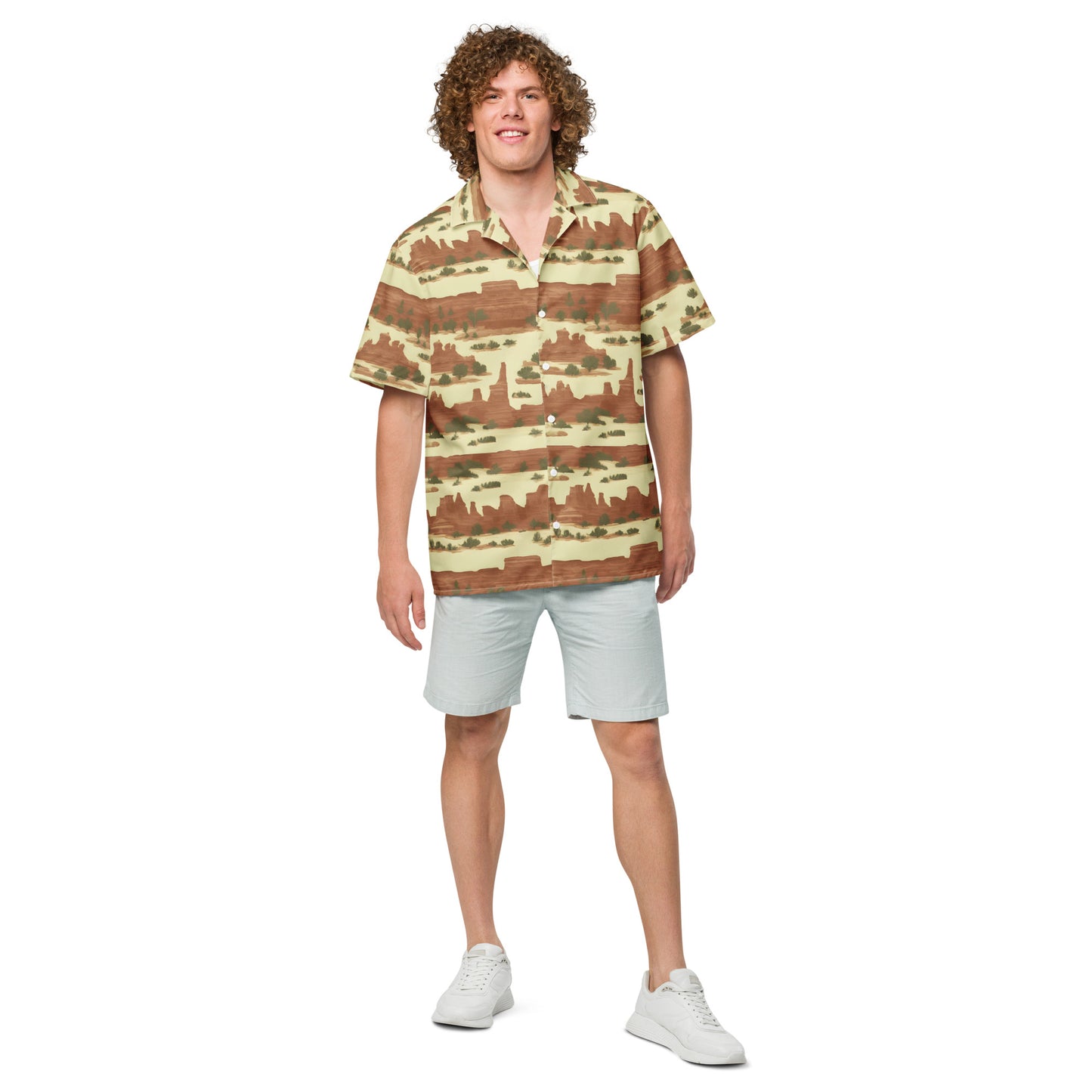 Canyonlands National Park Toile Stripe  Unisex button shirt