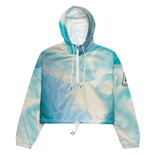 Birdseye White Sands National Park All Over Printed Cropped Windbreaker
