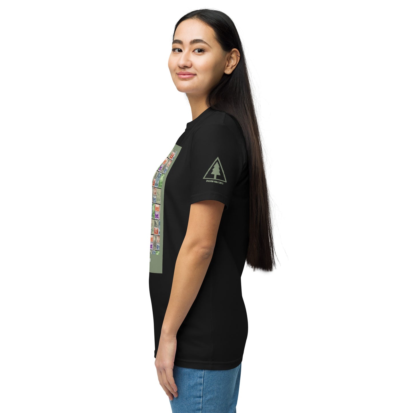 National Park Vintage Post Stamp Organic Cotton Unisex T-Shirt