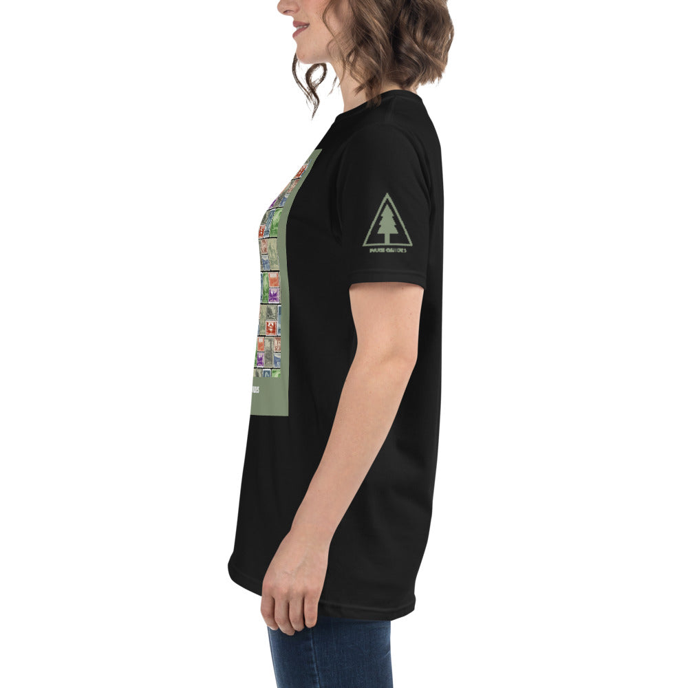 National Park Vintage Post Stamp Organic Cotton Unisex T-Shirt