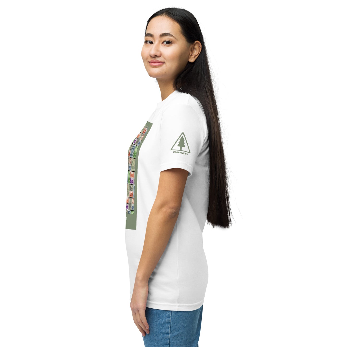 National Park Vintage Post Stamp Organic Cotton Unisex T-Shirt