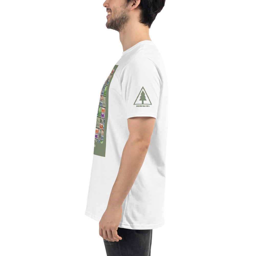 National Park Vintage Post Stamp Organic Cotton Unisex T-Shirt